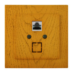 Розетка одинарная компьютерная RJ-45 NILSON Touran дуб 24251044