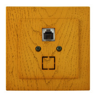 Розетка одинарная телефонная RJ-11 NILSON Touran дуб 24251040