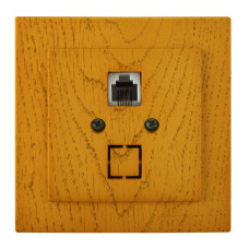 Розетка одинарная телефонная RJ-11 NILSON Touran дуб 24251040