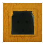 Розетка одинарная с/з и крышкой NILSON Touran дуб 24251018