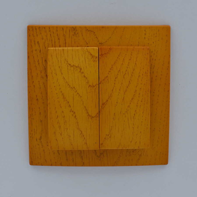 Выключатель двухклавишный NILSON Touran дуб 24251003