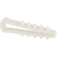 Дюбель-хомут елка 6*4 белая под плоский кабель 100шт АСКО