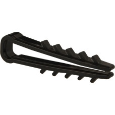 Дюбель-хомут елка 6*4 черный под плоский кабель 100шт АСКО