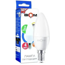 Светодиодная LED лампа BT-550 C37 4W E14 4500К матовая свеча BIOM