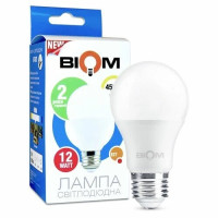 LED Лампа BT-512 A60 12W E27 4500К матовый шарик BIOM