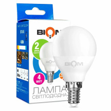 Светодиодная LED лампа BT-546 G45 4W E14 4500К матовый шарик BIOM