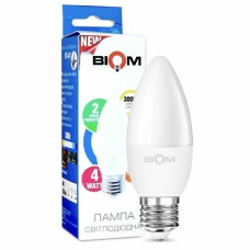 Светодиодная LED лампа BT-547 C37 4W E27 3000К матовая свеча BIOM