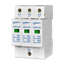 Ограничитель перенапряжения Новатек-Электро ОПН-М 3S 3P 30кА 380В (NTOPN3S30)