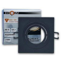 BIOM Светильник SP-04S-B-AL врезной для лампы MR16 квадратный черный