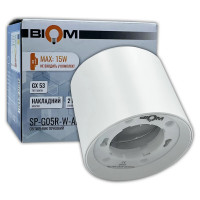 Світильник точковий BIOM SP-G05R-W-AL накладний для лампи GX53 білий