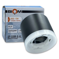 BIOM Светильник SP-G08R-B-AL накладной для лампы GX53 черный