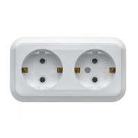 Розетка 2-м наружная с заземлением Marshel RO16-240