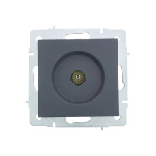 Розетка ТВ прохідна графіт 742-3488-129 серія Vesna 