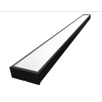 Светодиодный офисный светильник линейный 40Вт 4200K 70*1200, металл, черный Lezard 442-OL070-040B