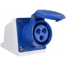 Гніздо силове стаціонарне LM2026 (ГС) (113) Lemanso 16А 3п (2п+н) 220-240V IP44 синє