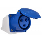 Гніздо силове стаціонарне LM2027 (ГС) (123) Lemanso 32А 3п (2п+н) 220-240V IP44 синє