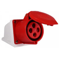 Гніздо силове стаціонарне LM2029 (ГС) (124) Lemanso 32А 4п (3п+н) 380-415V IP44 червоне