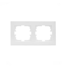 Рамка 2-я горизонтальная б/уст белая матовая 742-5380-147 серия Vesna