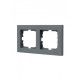 Рамка 2-я графит с боковой вставкой 742-3400-147 серия Vesna