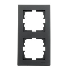 Рамка 2-я вертикальная графит с боковой вставкой 742-3400-152 серия Vesna
