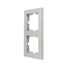 Рамка 2-я вертикальная серая с боковой вставкой 742-3500-152 серия Vesna