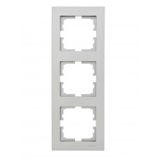 Рамка 3-я вертикальная серая с боковой вставкой 742-3500-153 серия Vesna