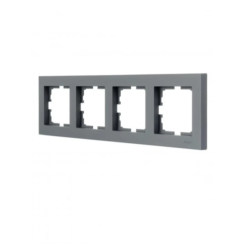 Рамка 4-я графит с боковой вставкой 742-3400-149 серия Vesna