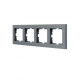 Рамка 4-я графит с боковой вставкой 742-3400-149 серия Vesna