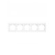 Рамка 5-я горизонтальная б/уст белая матовая 742-5380-150 серия Vesna