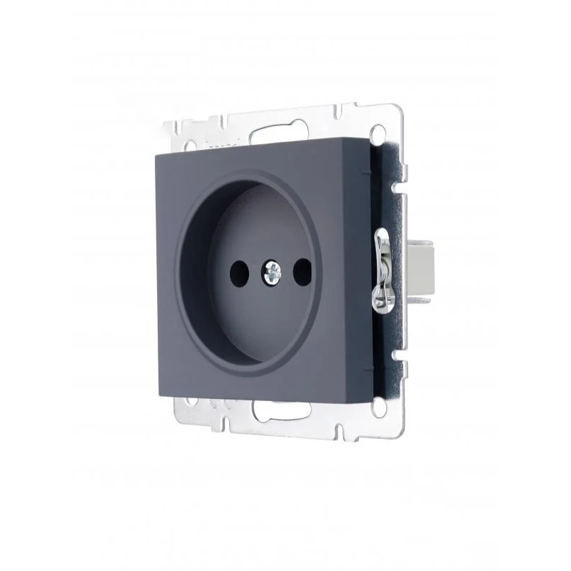 Розетка 1-на б/у ПБТ графит 742-3488-121B серия Vesna