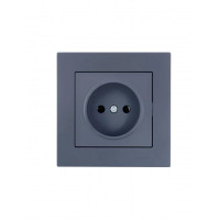 Розетка 1-на б/у ПБТ графит 742-3488-121B серия Vesna
