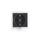 Розетка с защитой от детей ПБТ черная 742-4288-124B серия Vesna