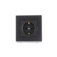Розетка с защитой от детей ПБТ черная 742-4288-124B серия Vesna