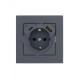 Розетка с/с +USB+Type-C графит 742-3488-181TC серия Vesna