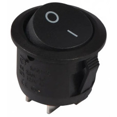 Переключатель Lemanso LSW06 круглый черный/КСD1-101-08