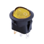 Переключатель Lemanso LSW07 круглый желтый из подсевов. / KCD1-101N-8