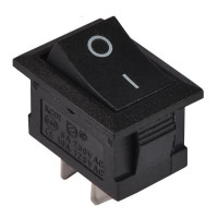 Переключатель Lemanso LSW08 квадрат маленький черный/КСD1-101-1