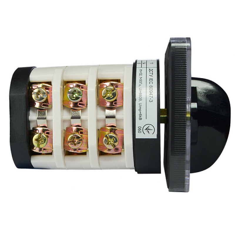 Перемикач пакетний типу ПКП Е9 32А/3.833 (1-0-2 вибір фази) A0110010036