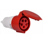 Гнездо переносное LM2036 (ГП) (215) Lemanso 16А/5п (3п+н+е) 220-380V IP44 красное