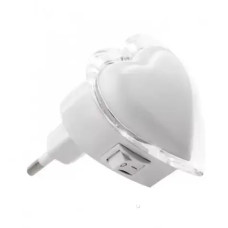 Ночник Сердце белый 3 LED/NL130 Lemanso