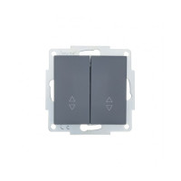 Выключатель проходной 2-ой графит 742-3488-106 серия Vesna