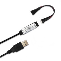 LS708 лента RGB с USB и мк(5050)/m 7.2W/m 5V 0.5 м