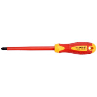 Отвертка крестовая диэлектрическая изолированная PZ3 х 150 мм. VDE до 1000V, YT-28263 YATO