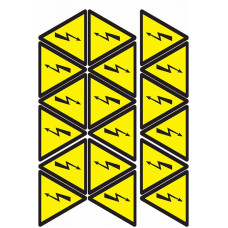 Знак "Безопасность" желтый 80 мм (на листе 29 шт) Аско SES010061