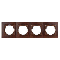 Рамка четверная горизонтальная NILSON Touran орех 24270094