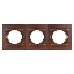 Рамка тройная горизонтальная NILSON Touran орех 24270093