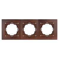 Рамка тройная горизонтальная NILSON Touran орех 24270093