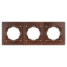 Рамка тройная горизонтальная NILSON Touran орех 24270093