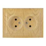 Розетка двухместная б/з NILSON Touran клен 24281024