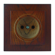 Розетка одинарная б/з NILSON Touran орех 24271015